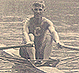 Thumbnail: Scanned photo of rower in scull on the Allegheny River 
(detail).