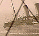 Thumbnail: Scanned photo of troopship Leviathan (detail).