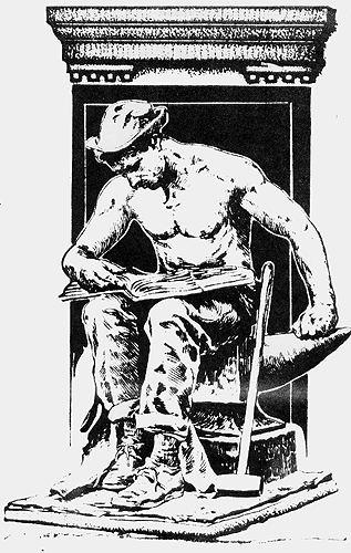 Scanned drawing of the Reading Blacksmith.