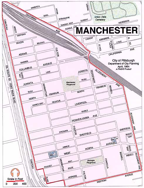 Scanned (clickable) map of Manchester.