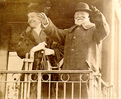 Mr. and Mrs. Carnegie 
leaving Pittsburgh, 1914.