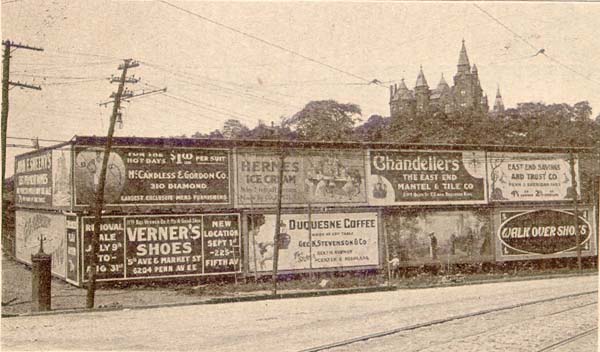 Scanned photo of site below the Academy.