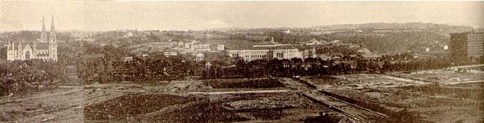 Scanned photo of Oakland from St. Paul Cathedral to Schenley Hotel.