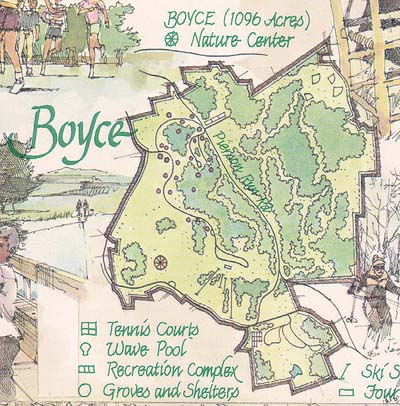 Scanned map of Boyce 
Park.