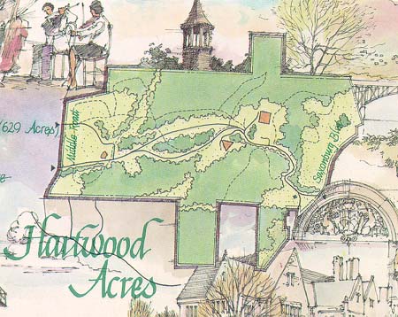 Scanned map of
Hartwood Acres.