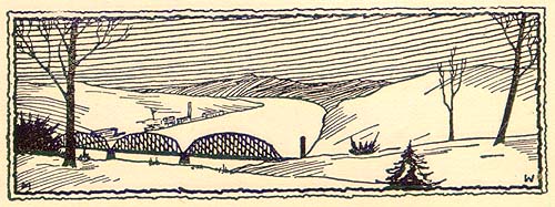 Scanned drawing
of one of Pittsburgh's river valleys.