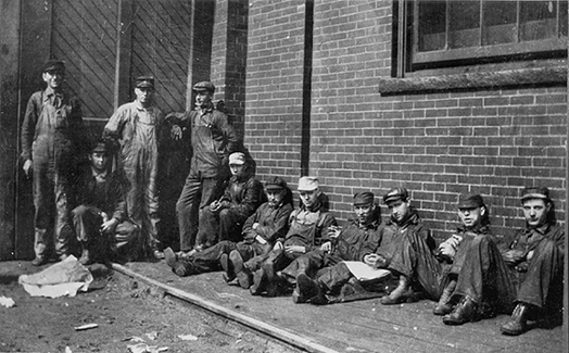 Photo of railroad workers including A. M. Brown.