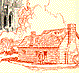 Thumbnail:_Drawing_of_the_Cathedral_of_Learning_alongside_log_cabin_(detail).