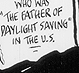 Thumbnail: Cartoon of the spirit of Robert Garland (detail).