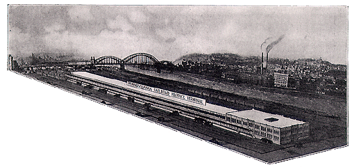 Scanned drawing of 
Pennsylvania Railroad Produce Terminal.