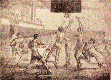 Etching_of_basketball_game.