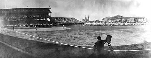 Panoramic view of Oakland including Forbes Field.