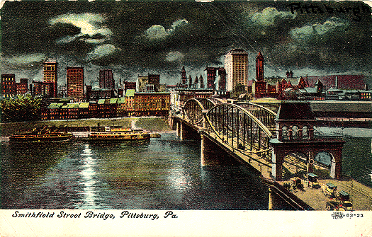 Postcard_of_Smithfield_Street_Bridge_at_night.