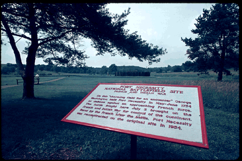 Scanned slide of Fort Necessity.