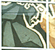 Thumbnail: Scanned slde of stained glass window--The Puddler 
(detail).
