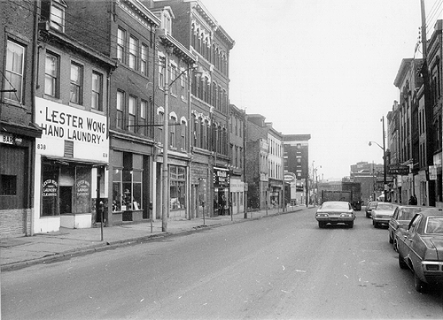 Scanned photo of East Ohio Street, 1972.