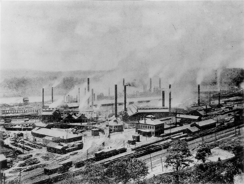 Scanned photo of Edgar Thompson Steel Works.