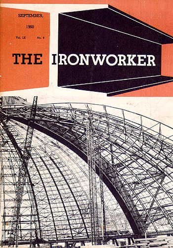 Scanned photo of cover of The Ironworker, September 1960.