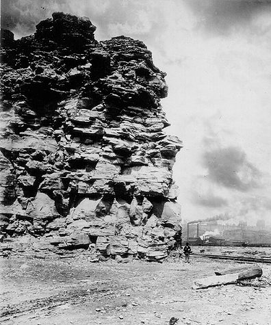 Scanned photo of rocks at McKees Rocks.