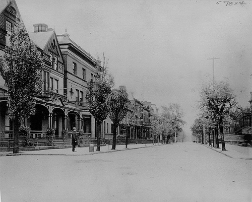 Scanned photo of Ridge Avenue, early 1900s.