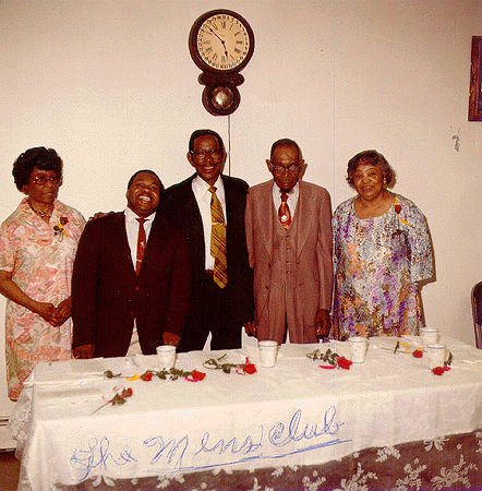 Scanned photo of Men's Club at Bidwell High Rise.