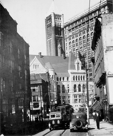 Scanned photo of Wylie Avenue, circa 1932.