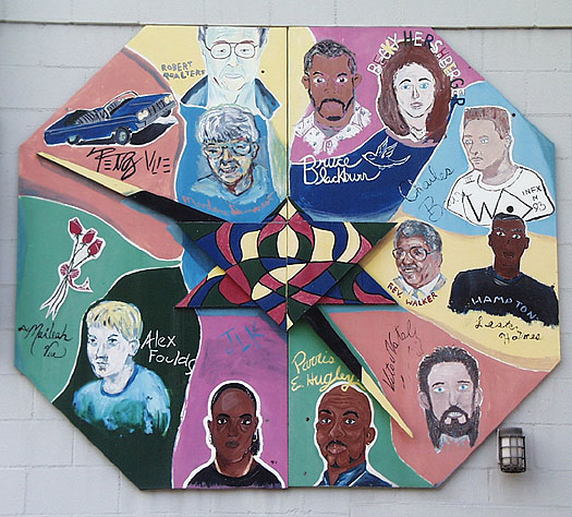Digital photo of mural identifying participants.